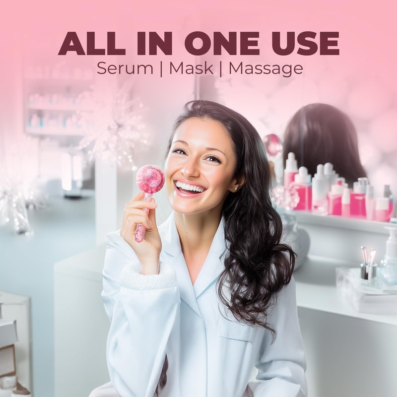 Ice Globes for Face 2Pcs โ Freezer Safe Ice Globes for Facials, Skin Tightening & Anti-Aging โ Reusable Facial IceGlobes for Reduction of Puffiness & Wrinkles of Face, Neck & EyesโPink