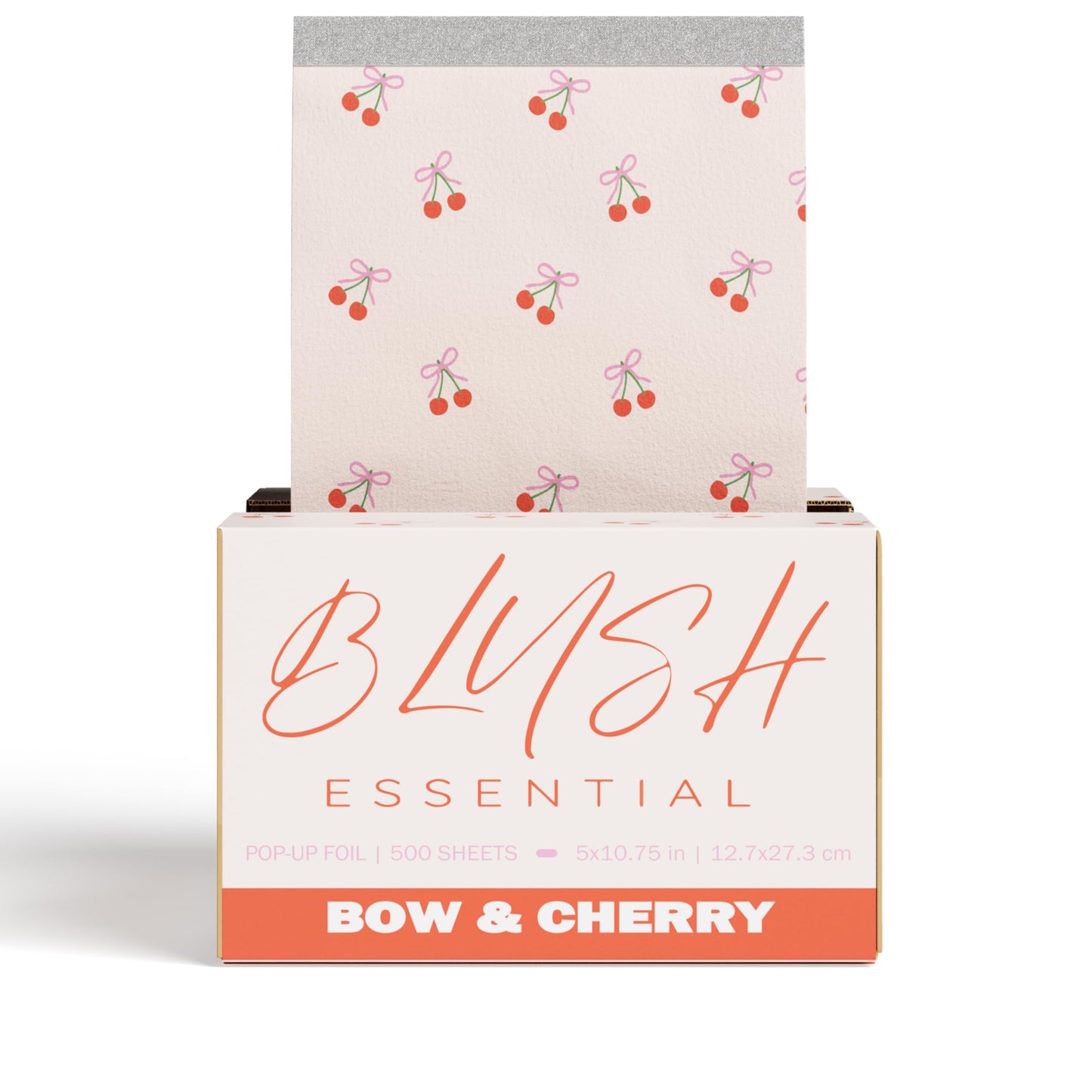 Bow & Cherry Hair Foils - Salon Foils for Coloring - Aluminum Foil Sheets for Hair - 5"x10.75" - 500 Sheets - Professional Hair Foils for Highlighting and Salon Use, Cute Foils