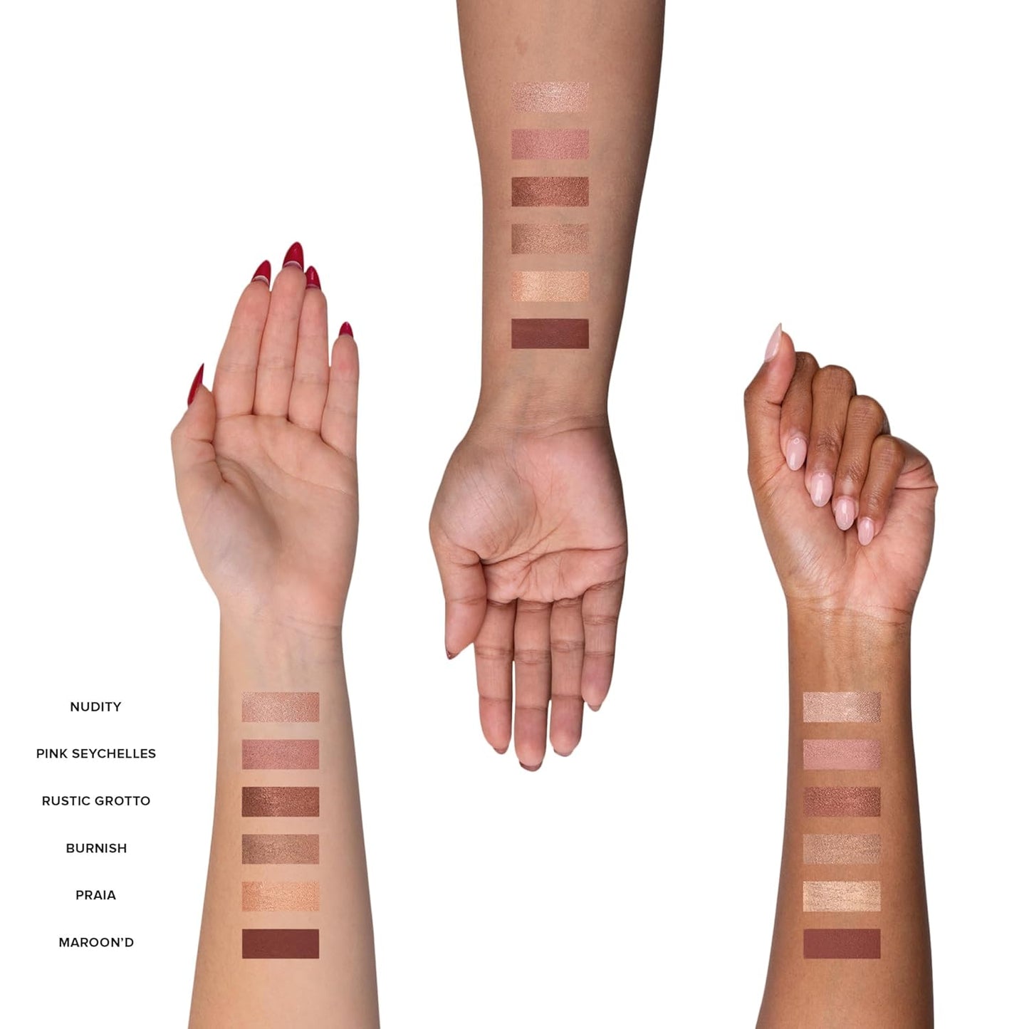 Nudestix Nude Beach Eye Palette - 6-Piece Cream Eyeshadow Crayon Set | Long-Wear Vegan Formula in Matte & Luminous Finishes | Collector Tin