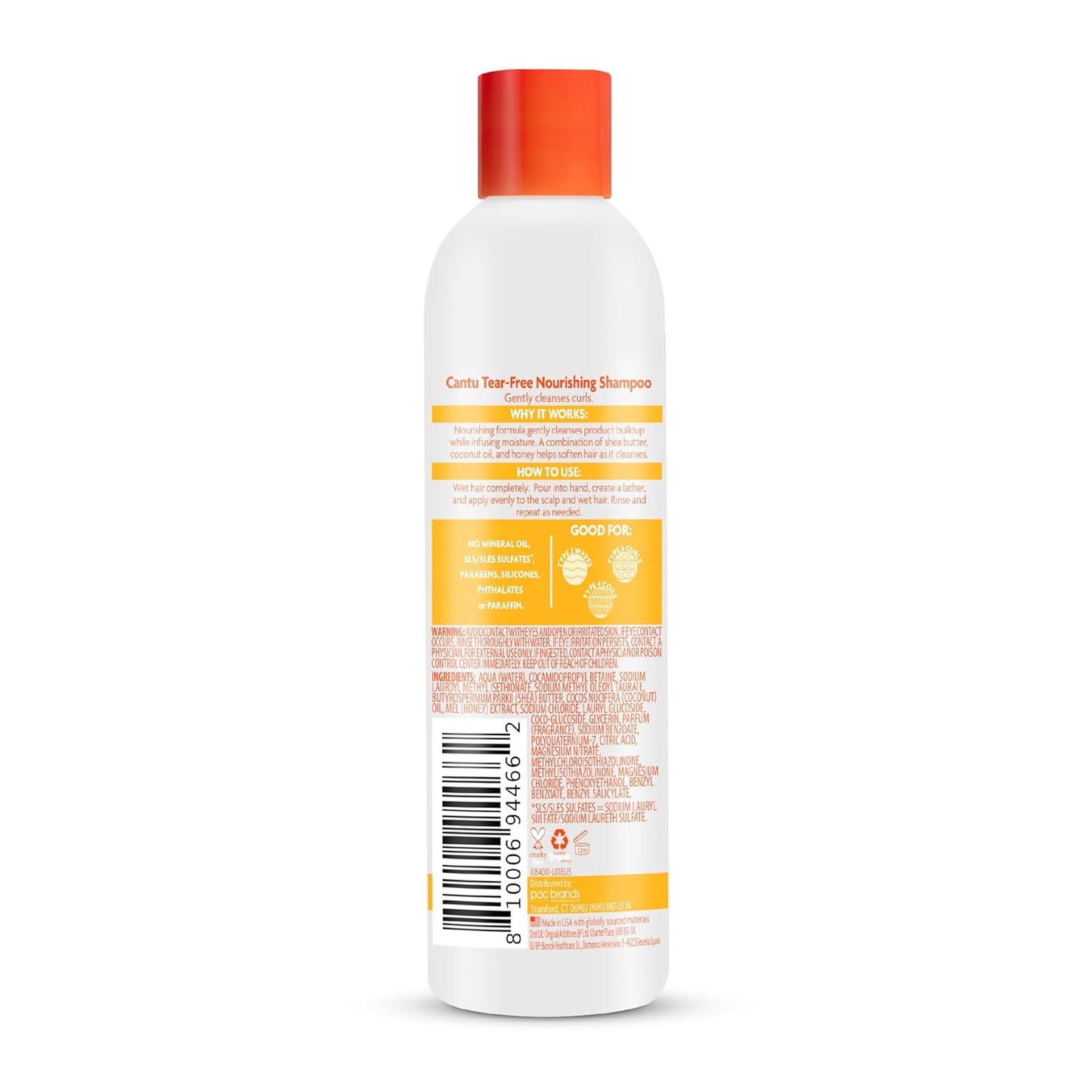 Cantu Kids Haircare Set - Shampoo, Conditioner, Detangler & Leave-In | Large Size Pack of 4