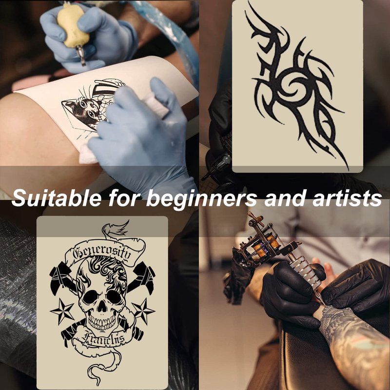 Yuelong 10Pcs Tattoo Practice Skins Double-Sided Fake Skin for Tattooing & Microblading | Reusable Blank Tattoo Skin Pad, Beginner-Friendly, Studio-Grade Training Supplies