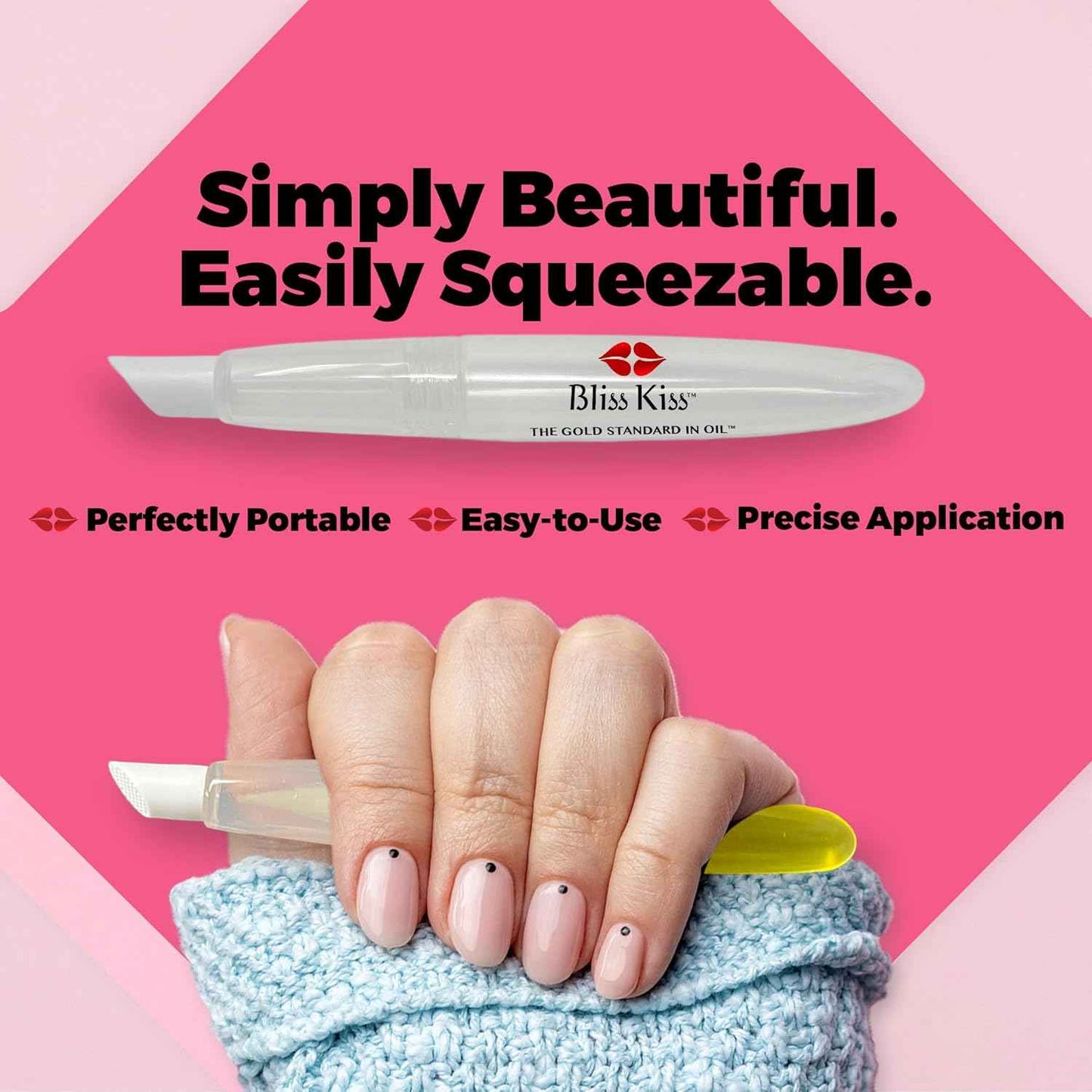 Bliss Kiss Nail Oil Pen & Simply Pure Cuticle Oil Bundle - 15ml Refillable Set