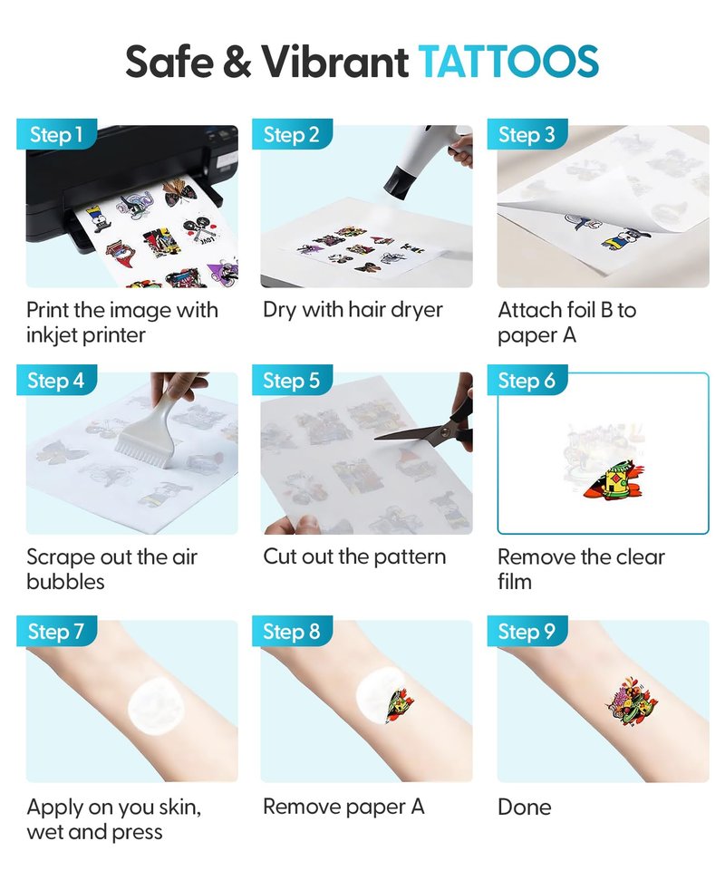 Silhouette Media-Tattoo Temporary Tattoo Paper