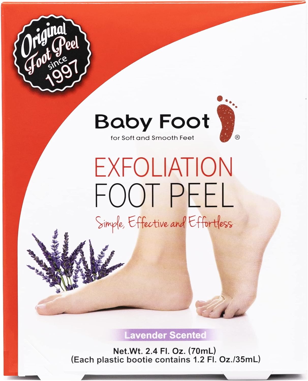 Baby Foot Peel Mask for Men & Women - Exfoliate Rough, Cracked Feet for Baby Soft Skin - 2.4 Fl. Oz