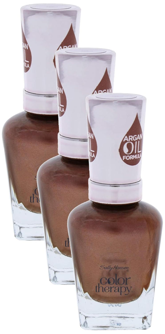 Sally Hansen Color Therapy Nail Polish - 194 Burnished Bronze, 3-Pack, 0.5 Oz Each