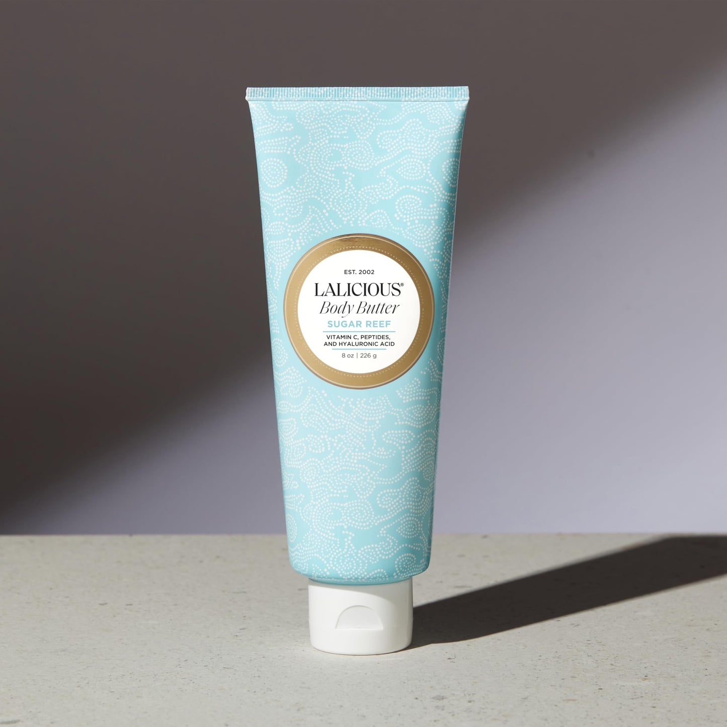 LaLicious Sugar Reef Whipped Body Butter 8oz | Ultra-Hydrating Shea Butter Body Cream with Hyaluronic Acid, Vitamin C & Peptides | Deep Moisturizing Lotion for Dry Skin | Firming & Skin-Softening