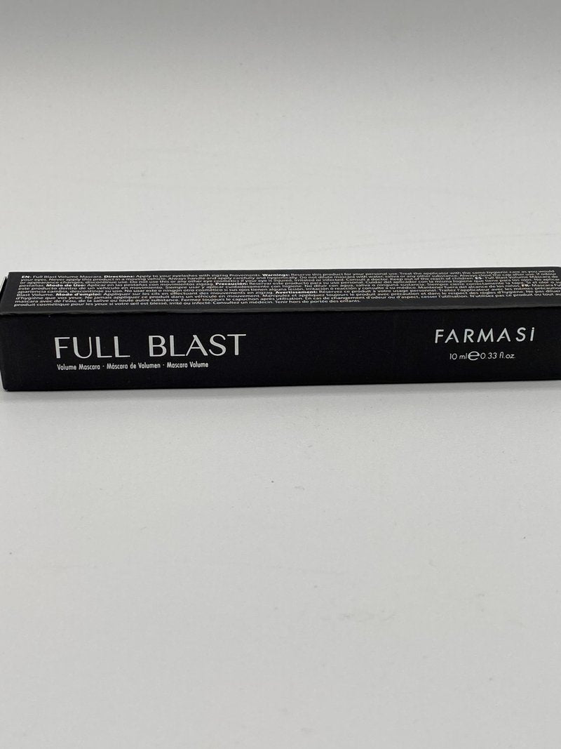 FARMASi Full Blast Softens and Moisturizes Lash Mascara, Ultra Black Makeup, Volumizing, Lengthening, Sunflower Olive and Shorea Wax, Black, 0.33 Fl Oz