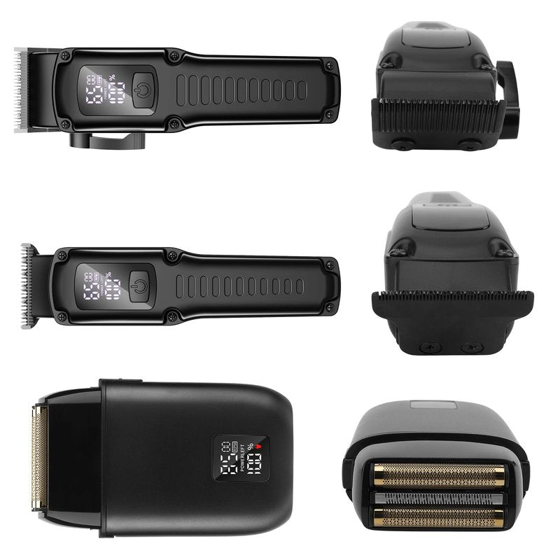 Zesuti Hair Clippers Set for Men with Beard Trimmer,Professional Cordless Hair Trimmer for Men,Barber Kit Professional for Man Haircutting Machine with LED Display,Father's Day Gifts