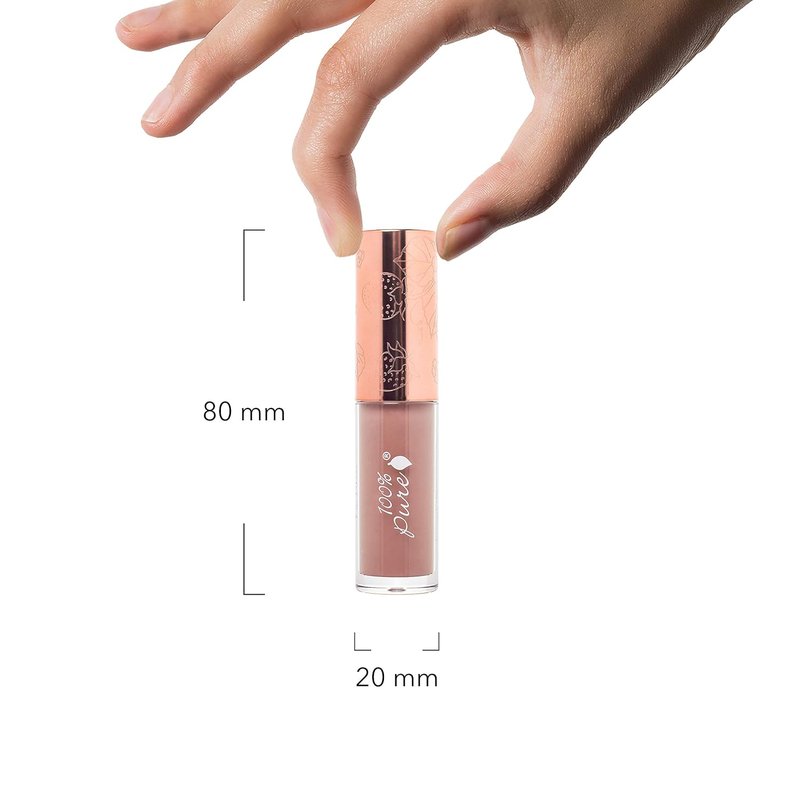 100% Pure Lip Gloss - Fruit Pigmented Moisturizing Formula | Pink Caramel, Sheer Finish, 0.14 Fl Oz
