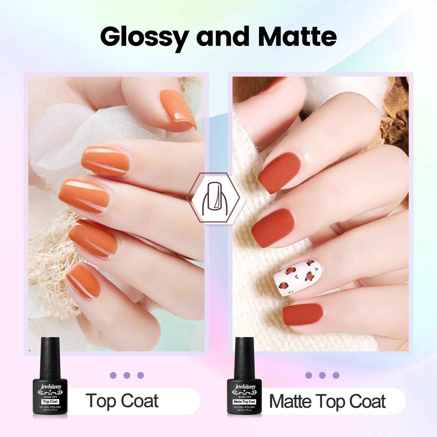 27 Color Gel Nail Polish Kit - JEWHITENY Poly Gel Set with Base & Top Coat