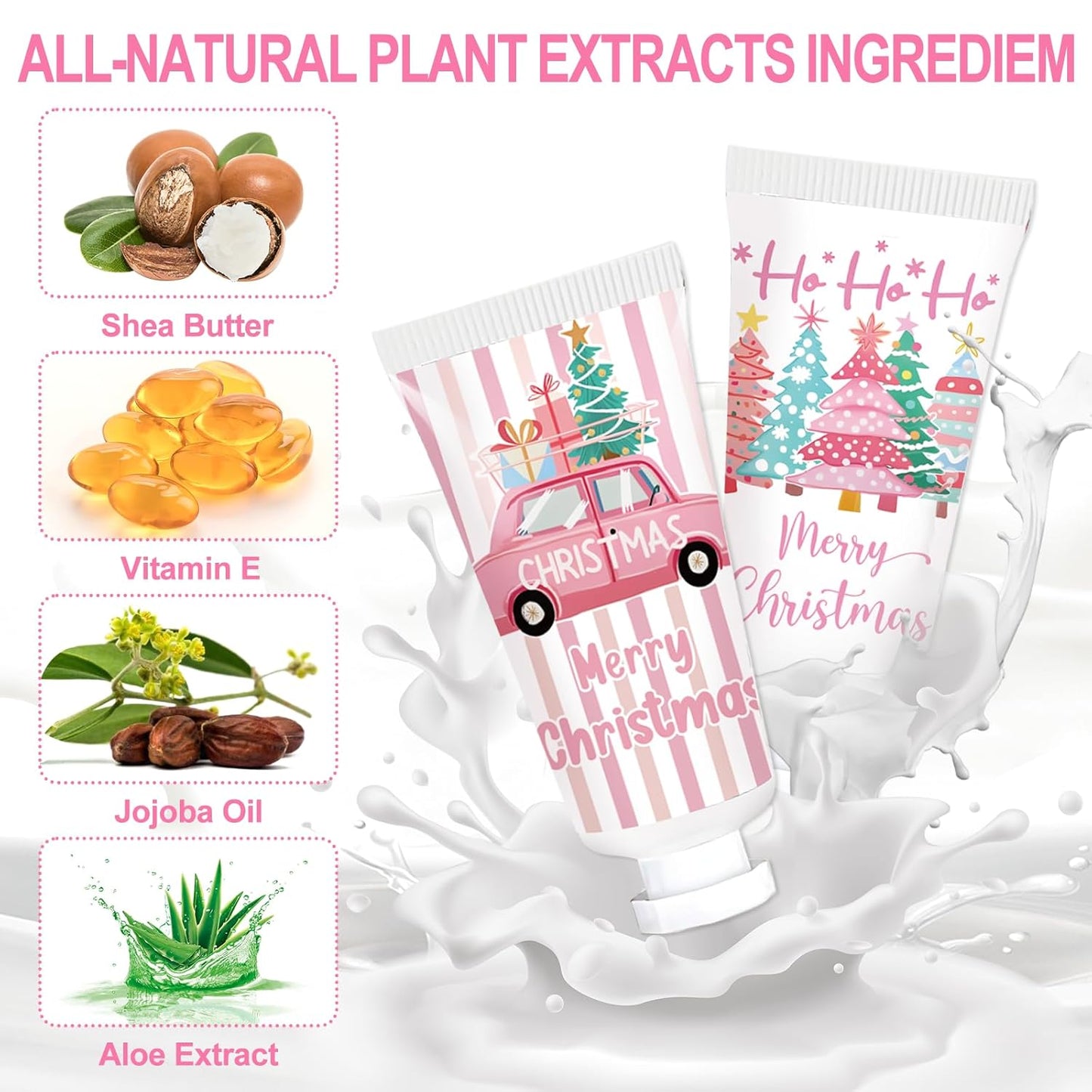 50 Pcs Christmas Hand Cream Set - Travel Size Winter Scented Lotion for Women & Girls - Unique Stocking Stuffers (Nutcracker)