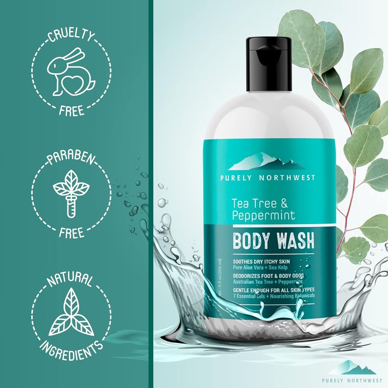 Tea Tree Oil & Peppermint Foot Soak - Epsom Salt Relief for Stubborn Odor, Athletes Foot & Itchy Skin | 16 oz