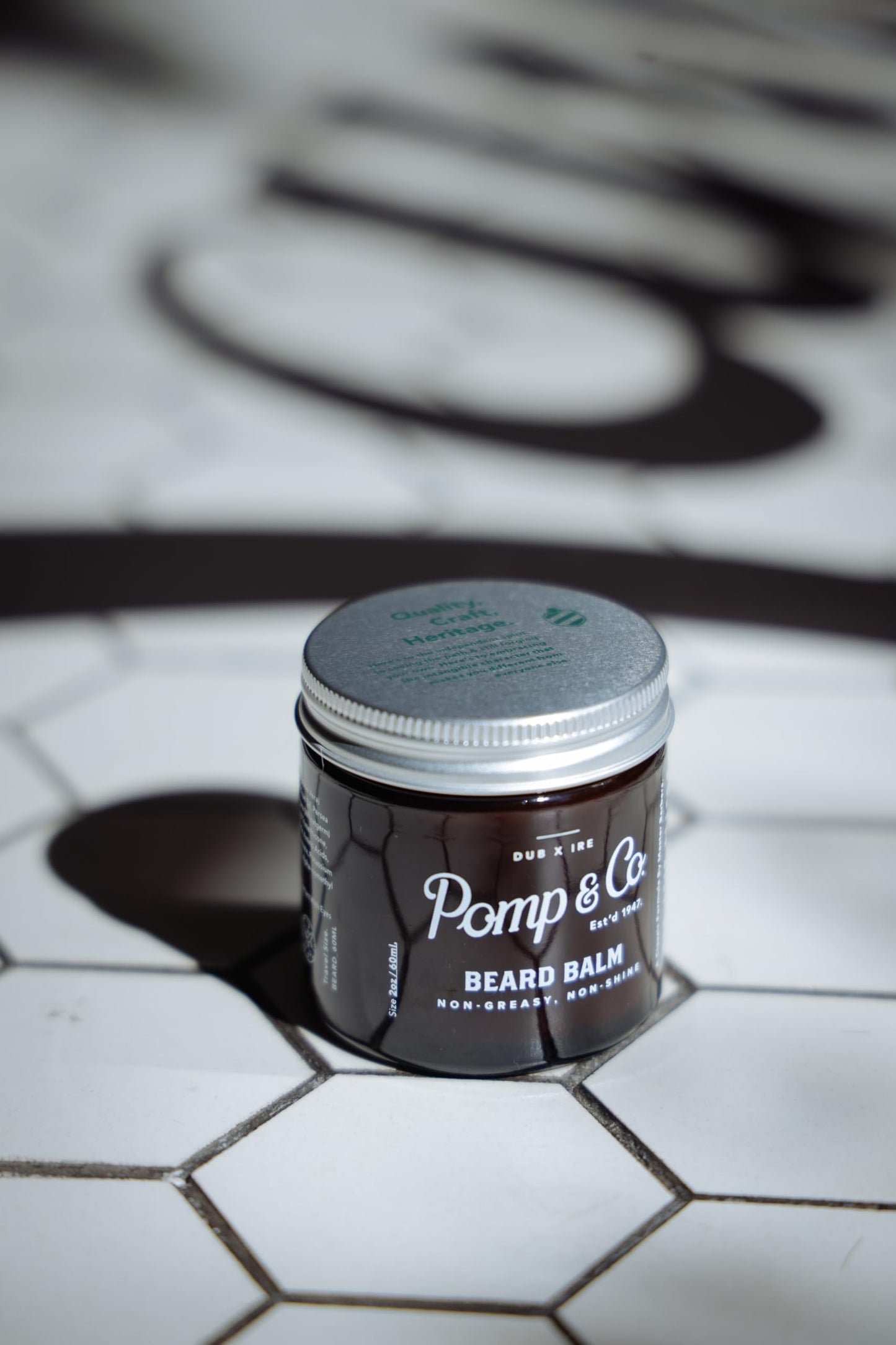 Pomp & Co Beard Balm, Non Greasy Beard Balm For Men Softens and Moisturises Your Beard, Non-Shine Matte Finish 60ml