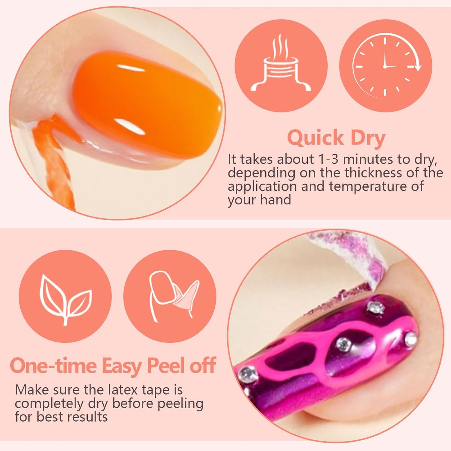 Gel Polish Remover Kit - 3 x 18ml with Cuticle Oil & Liquid Latex Tape, Fast 3-5 Min Removal
