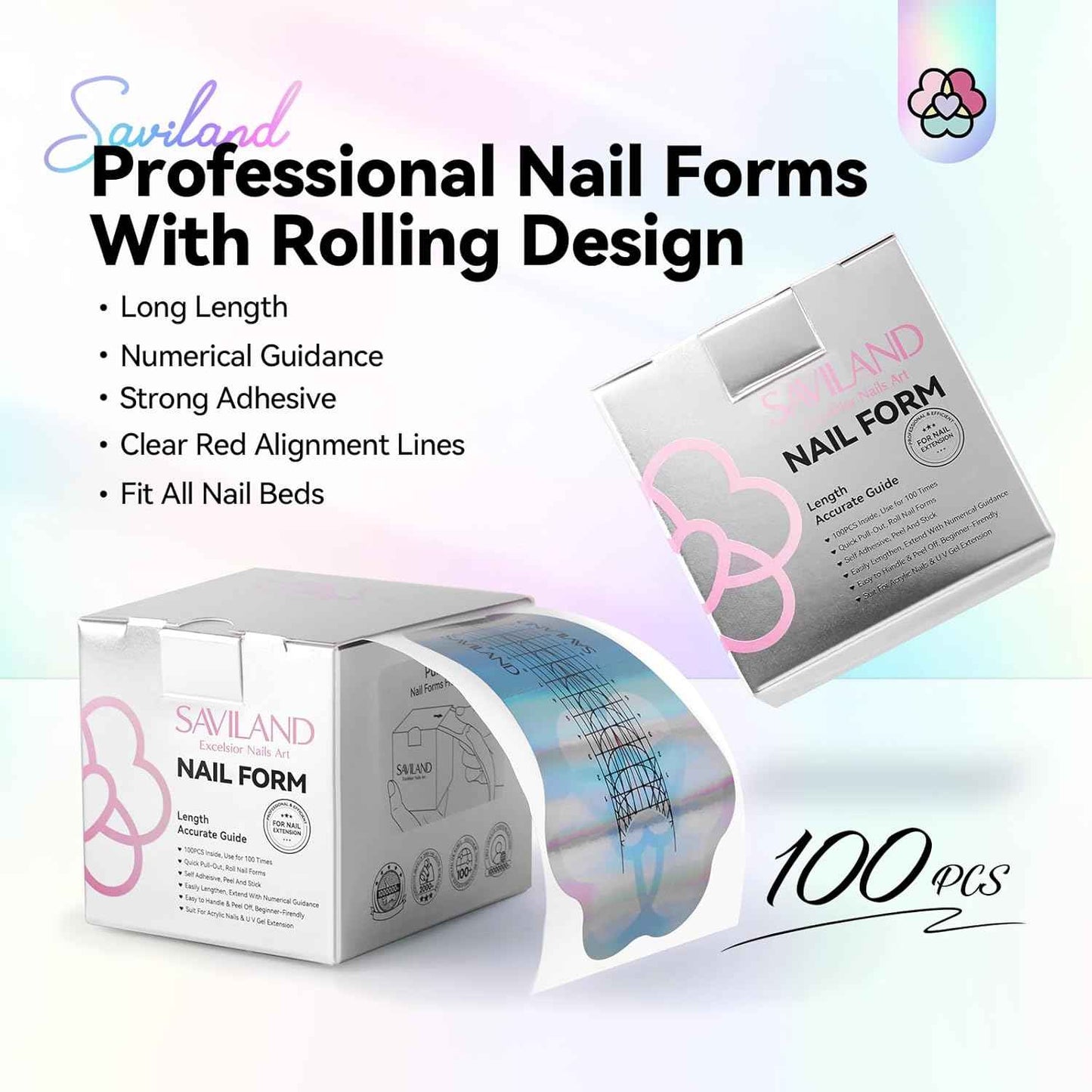 SAVILAND Acrylic Nail Kit - Professional Nail Forms & Tools for Salon Quality Nails
