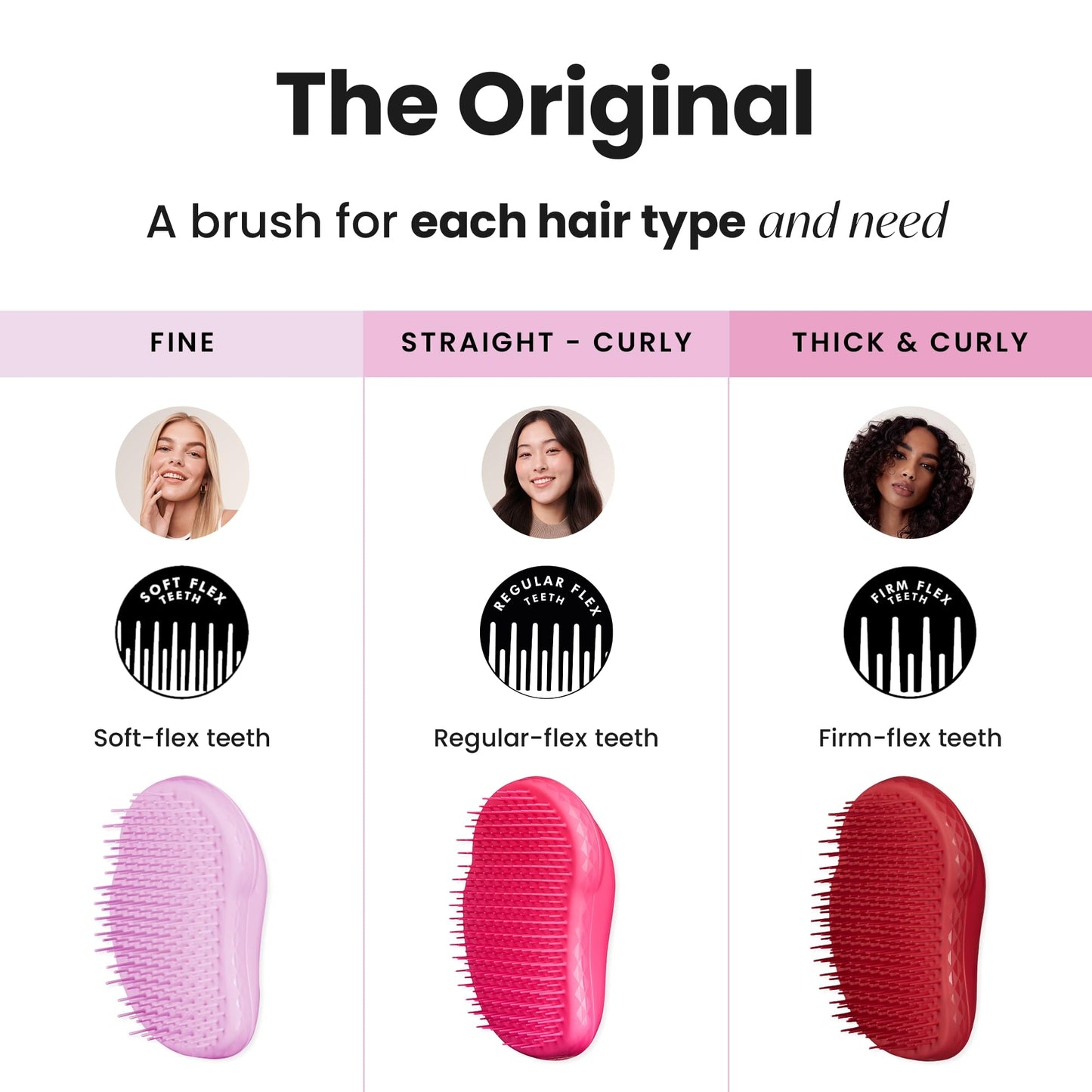 Tangle Teezer Original Detangler Brush, Dry & Wet Hair Brush for Thick & Curly Hair Types, Salsa Red