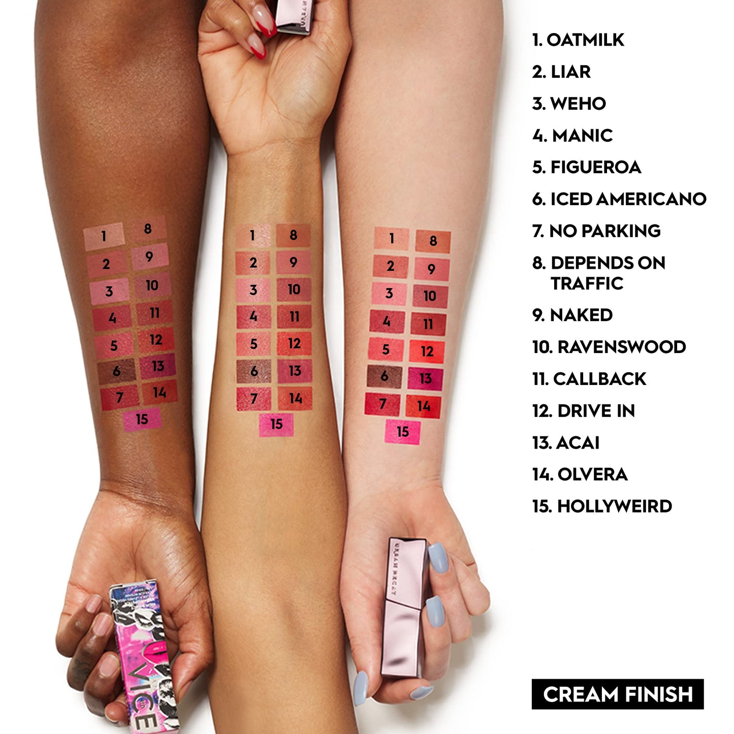 Urban Decay Vice Hydrating Lipstick, Long-lasting Cream Matte or Shine Finish, Creamy Formula, Moisturizing Lip Color with Aloe Vera & Avocado Oil, Vegan, Cruelty-free - 0.11 oz