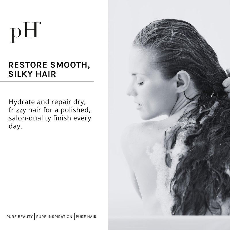 pH PURE HAIR Deep Moisture Set - Deep Moisture Shampoo (8.4 Oz) and Conditioner (8.4 Oz) Set with Extra Butter Hair Mask (6.7 Oz) for Damaged & Dry Hair - 3 Piece Kit