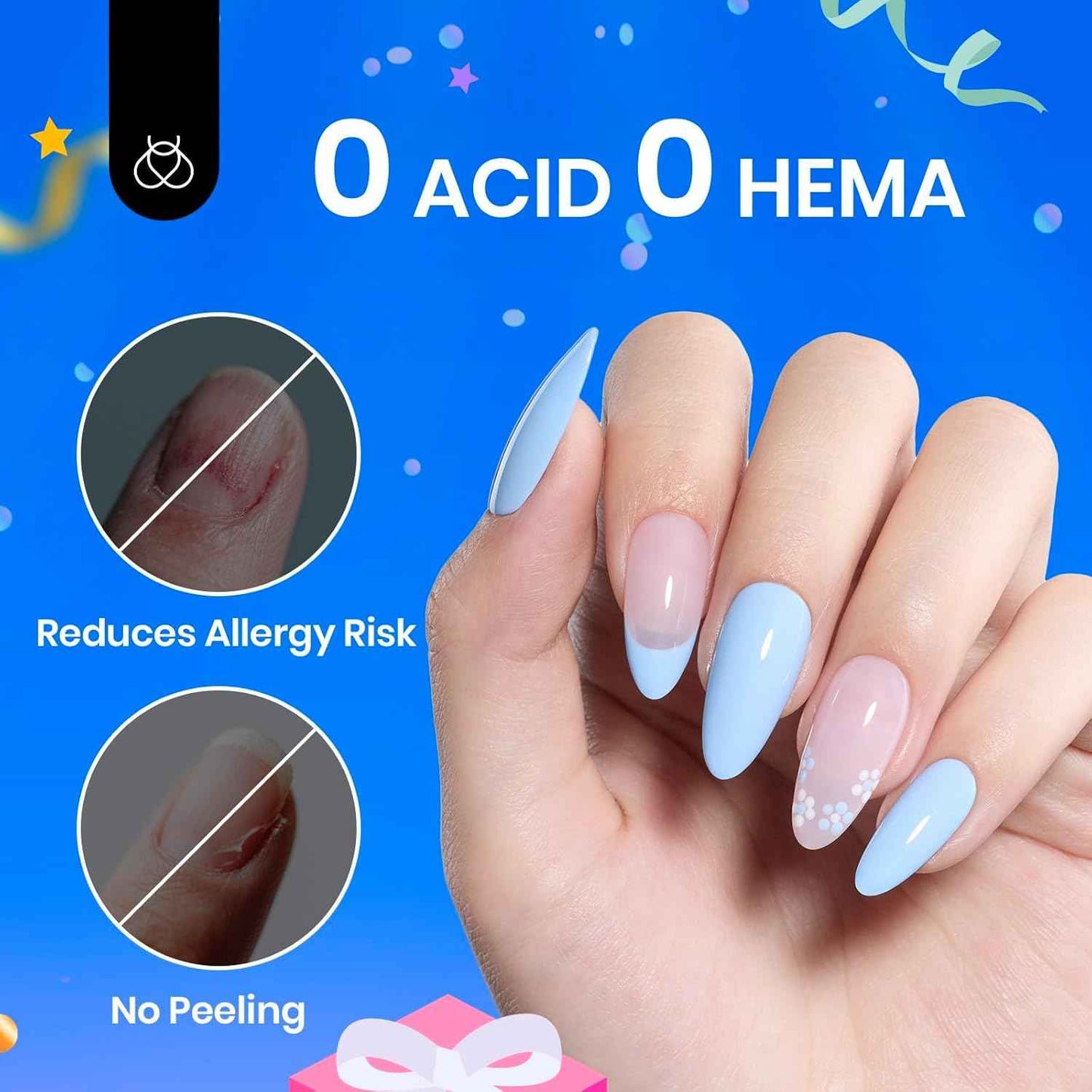 Beetles Gel Nail Kit – Short Square Apex Tips & 15ml Dehydrator & Primer Set