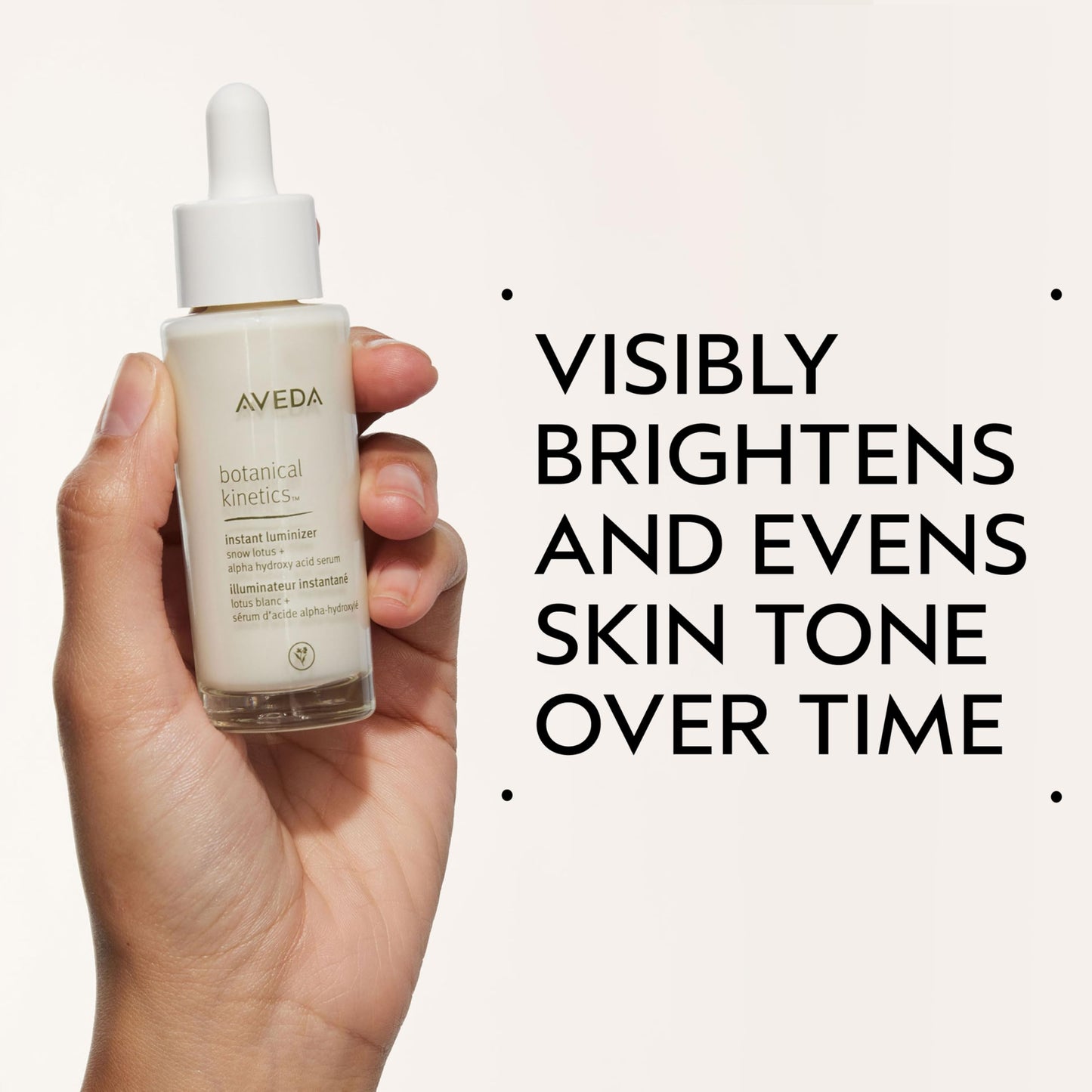 Aveda Botanical Kinetics Instant Luminizer | Exfoliating & Brightening Serum with Plant-Derived AHAs | for All Skin Types | 99% Naturally Derived*, 1 Fl Oz
