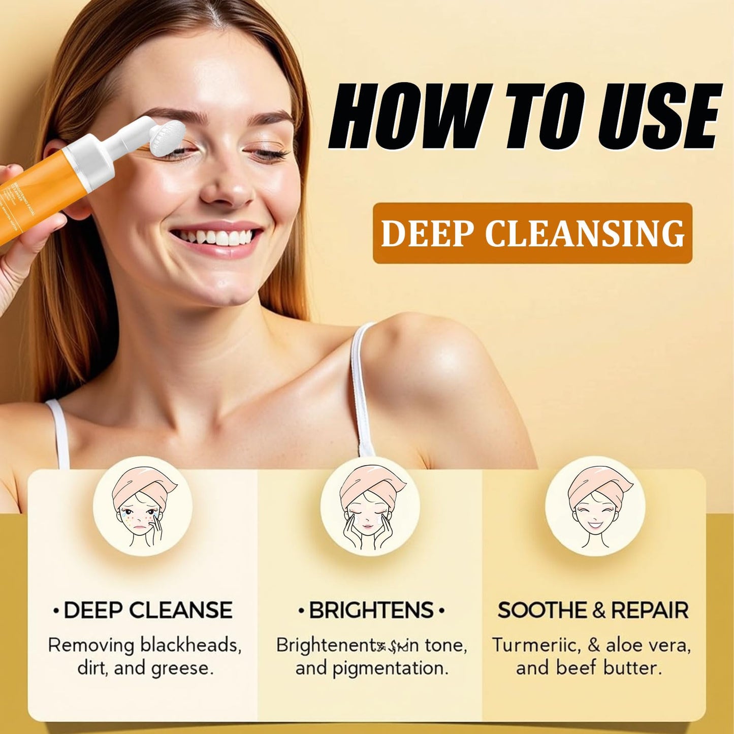 Peehss Turmeric Soap & Turmeric Face Wash Set, Honey Lemon Tumeric Kojic Soap Bar & Facial Cleanser Combo for Face & Body, Evens Skin Tone Deep Cleansing Moisturizing