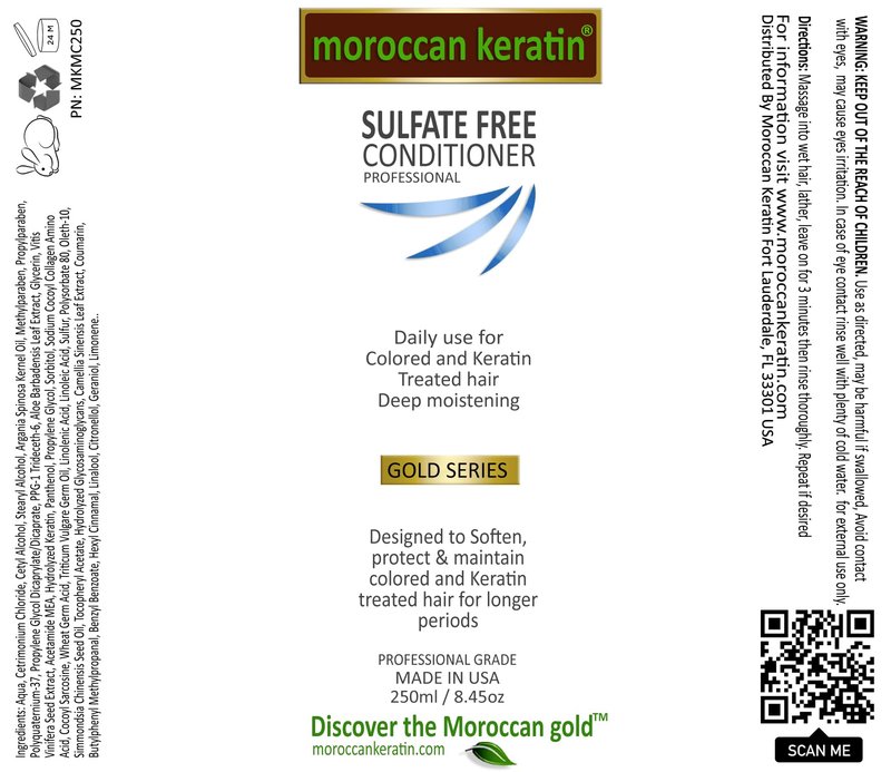 Moroccan Keratin Sulfate Free Shampoo & Conditioner Set Infused with Moroccan Argan Oil
