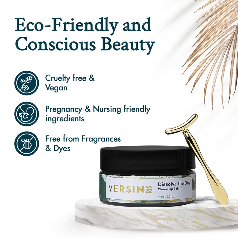 Versine Dissolve the Day Cleansing Balm, 3-in-1, Non-Stripping, No Fragrances, Colors or Irritants, OBGYN-Approved