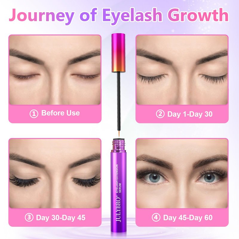 Advanced Eyelash Growth Serum - Achieve Fuller, Longer & Thicker Lashes,Safe for Sensitive Eyes & Lash Extensions (3mL Supply)