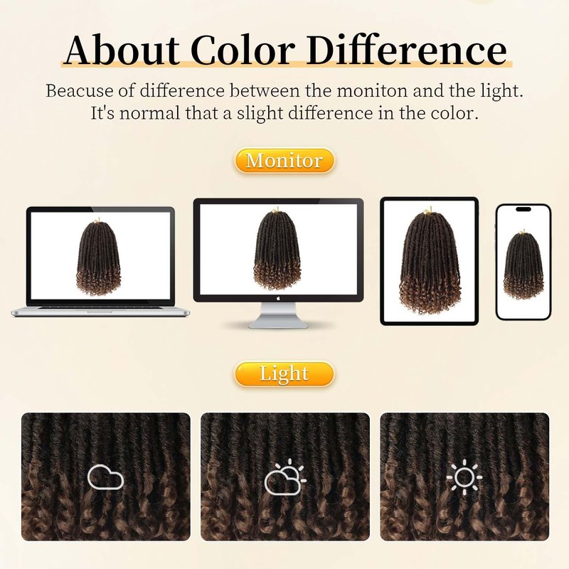 Goddess Locs Crochet Hair 6 Packs, 16 Inch Straight Faux Locs Crochet Braids, Pre-Looped Curly Soft Synthetic Ombre Braiding Hair Extensions for Black Women(16 Inch, 6 Packs, 1B/33/30#)