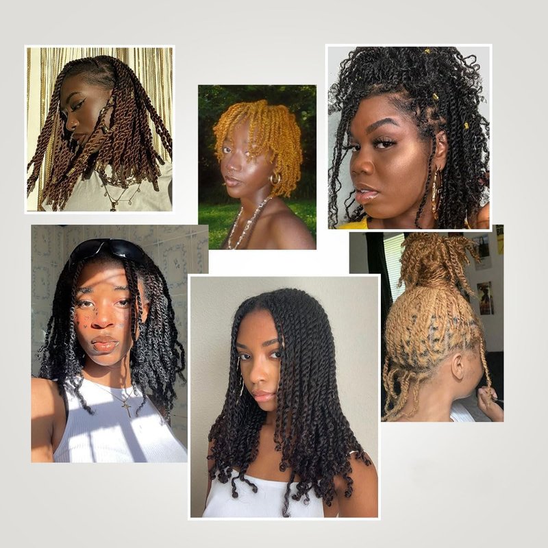 0.6cm Thickness Real Human Hair Dreadlock Extensions 10 Inch 10 Strands Full Handmade Permanent Curly Locs Extensions Human Hair Can Be Dyed and Bleached
