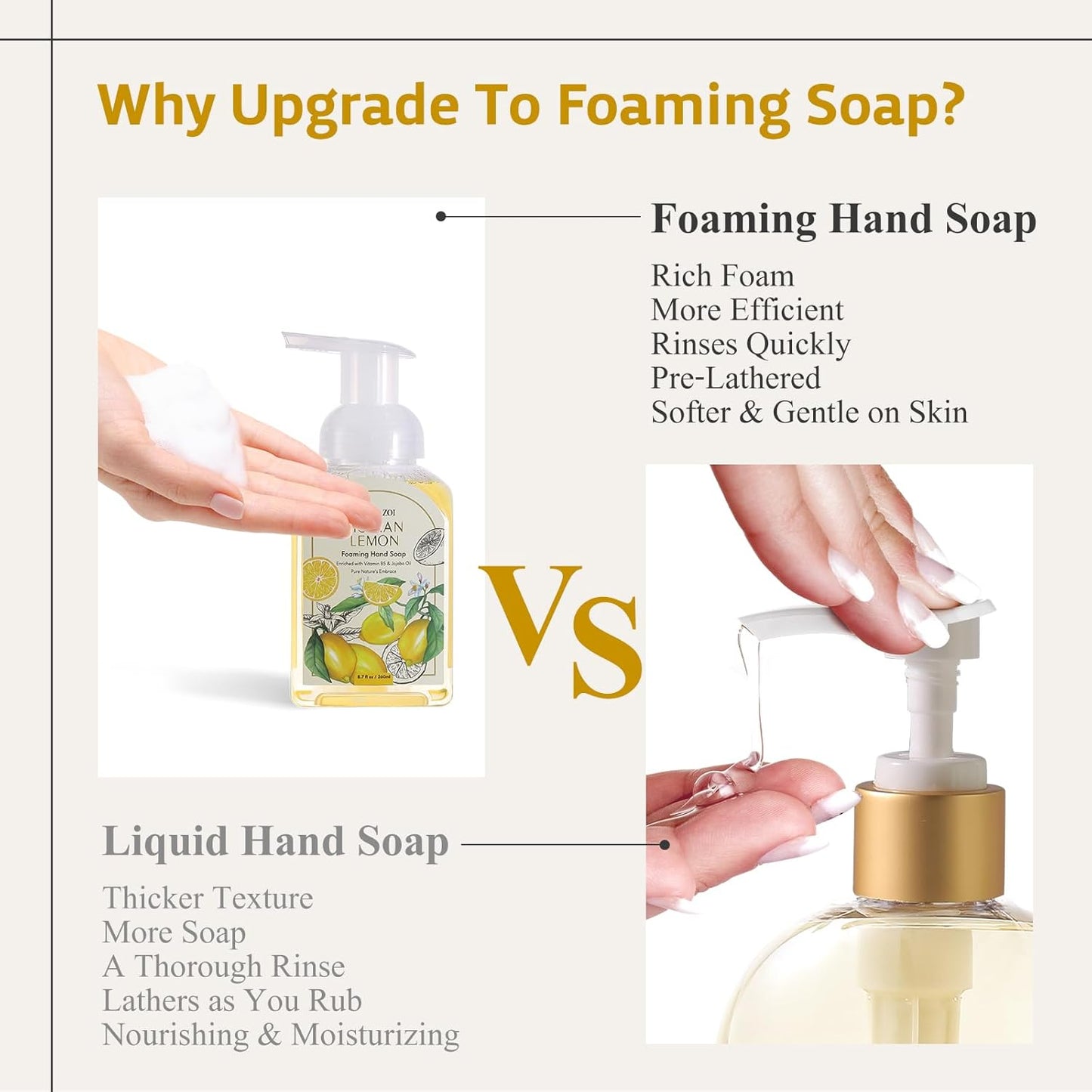 Tomato Vine Foaming Hand Soap Refill Set – 3 Pack (33.8 Fl Oz Each) – Chemical-Free & Moisturizing with Refillable Dispenser for Kitchen & Bathroom