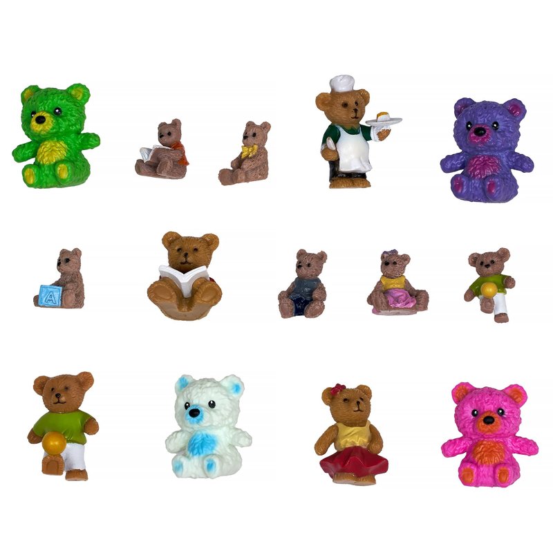 Bath Bomb Fizzies with Surprise: 6 Bear Family Toys Inside Bath Bombs, Huge Balls (5 oz) Safe, Great for Bubble Baths, Perfect for Little Girls and Boys (6 Count) Pack of 1