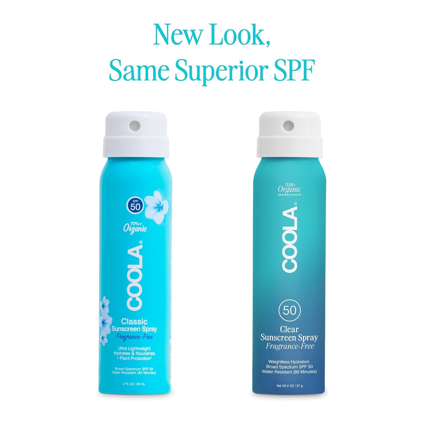 COOLA Organic Sunscreen SPF 50 - Vegan Sunblock Spray for Daily Skin Protection | Fragrance-Free, Dermatologist Tested