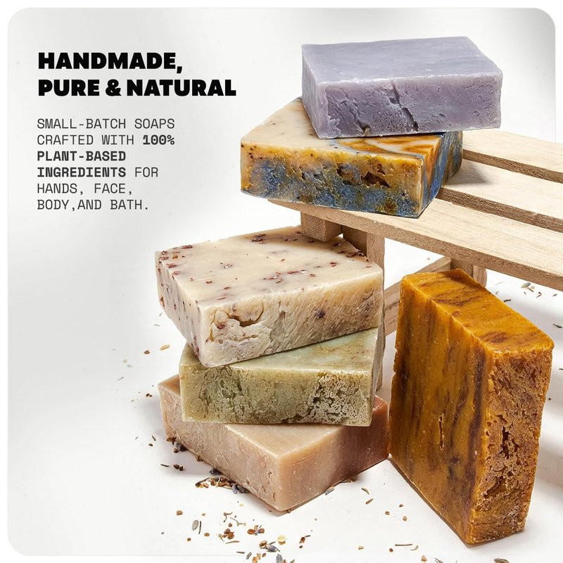 Iron Lion Soap – All-Natural Soap bar for Men & Women – Cold Process, Handmade in the USA - His Mix 3 Pack