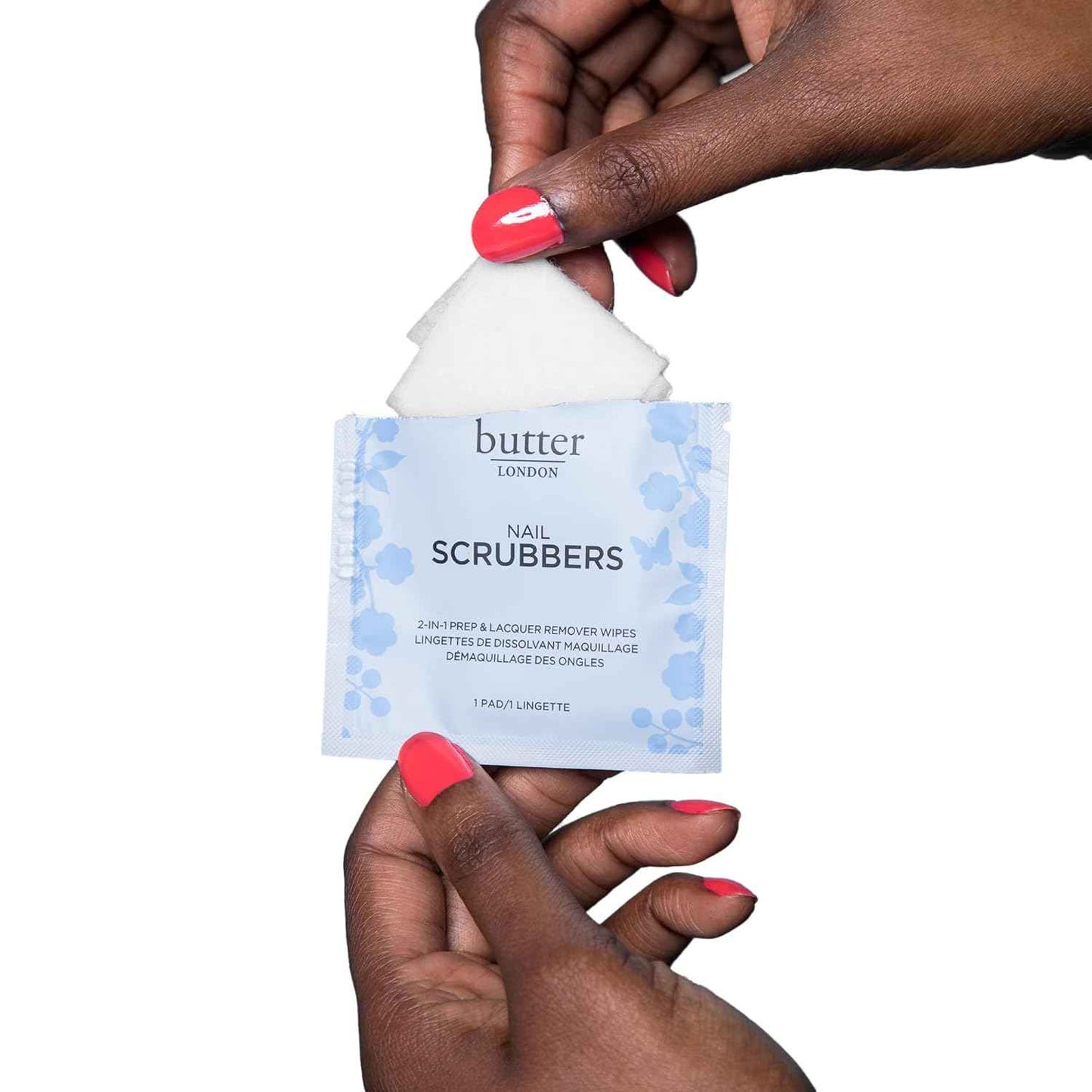 Butter LONDON 2-in-1 Nail Polish Remover Pads - Travel-Friendly Gel Scrubbers, Cruelty-Free