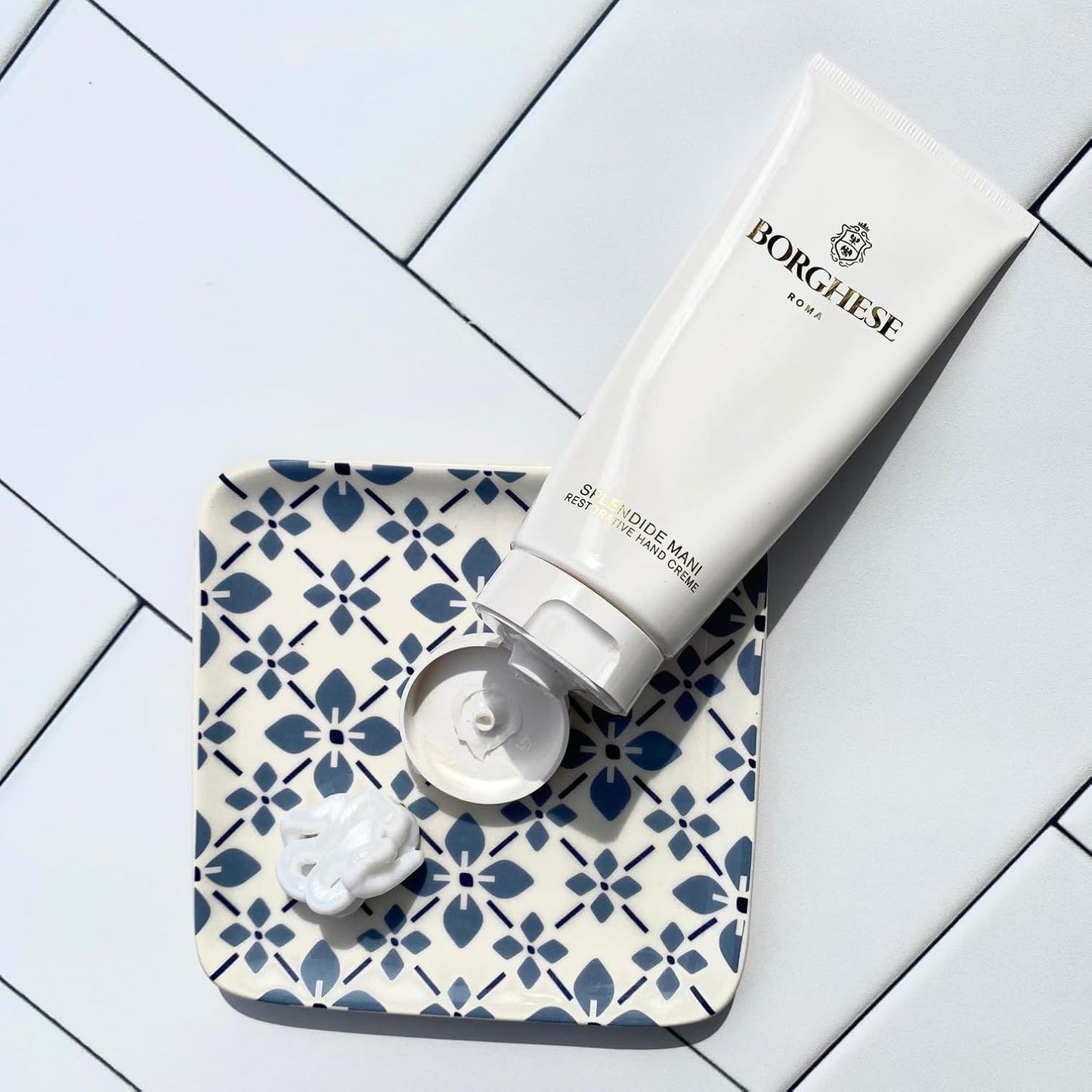 Borghese Splendide Mani Hand Cream - Hydrating Cuticle & Skin Barrier Support with Vitamin E | 3.4 oz Scented