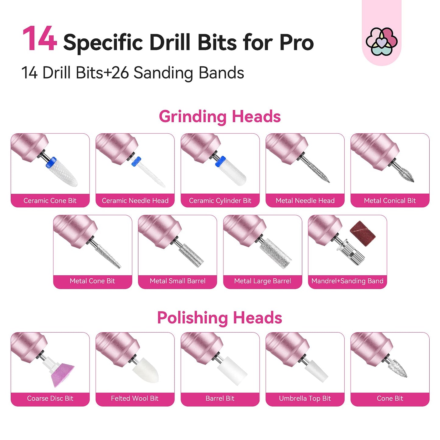SAVILAND Professional Nail Drill 40000 RPM: Portable Diamond Nail Drill Kit Rechargeable 4000 mAh Electric Nail File for Thick Acrylic Nails with Ceramic Nail D rill Bits Sanding Bands Nail Tech Salon
