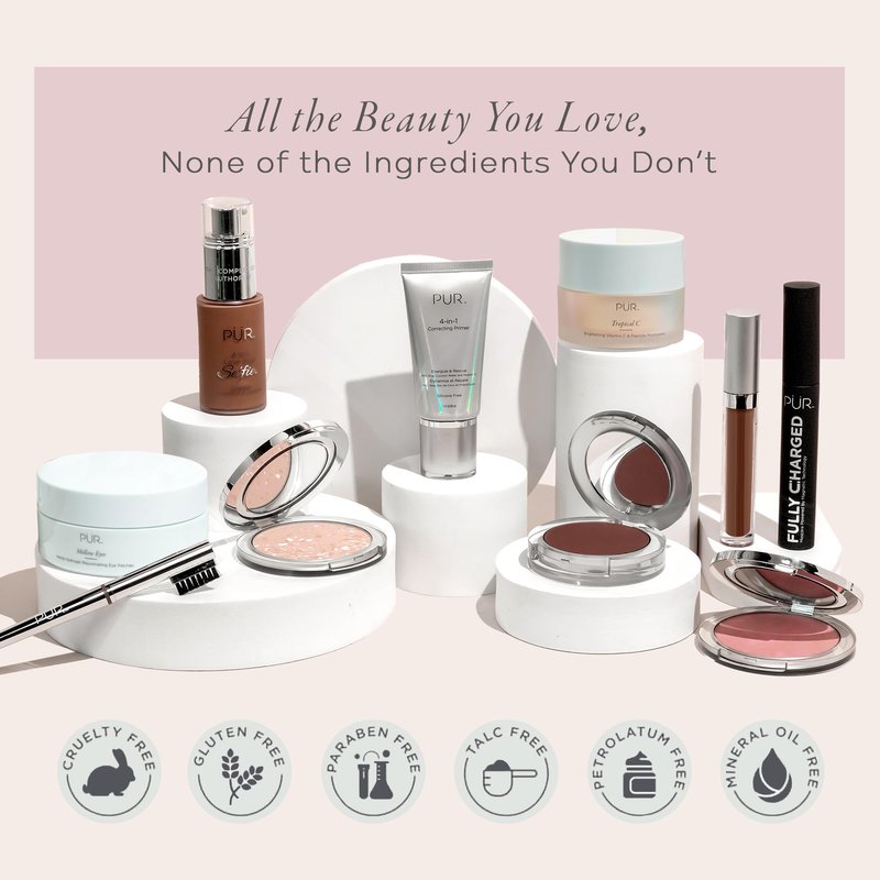 PÜR MINERALS 4-in-1 Love Your Selfie Longwear Foundation and Concealer - Unique, Dual-Applicator Component - Covers Blemishes and Imperfection - Reduce Fine Lines and Wrinkles - MN5 - 1 oz Makeup