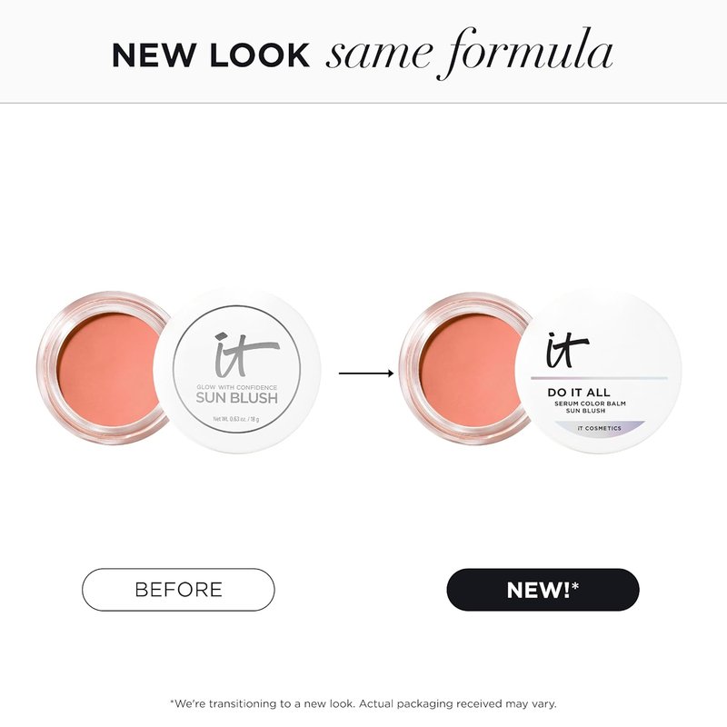 IT Cosmetics Do It All Serum Color Balm - Blendable Blush & Bronzer with 24HR Hydration, Hyaluronic Acid & Peptides | 0.63 oz