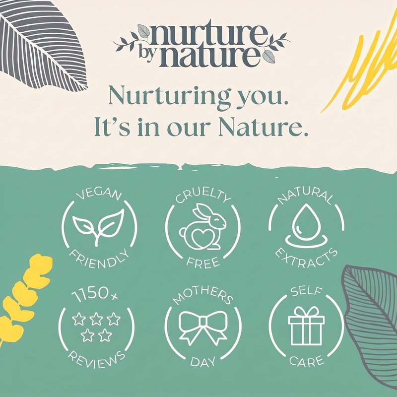 Nurture by Nature RELAX & UPLIFT Spa Kit for Women โ Birthday Gifts for Women โ 6 Piece Gift Basket with Hand Soap, Body Scrub, Hand Cream & More - Vegan Self Care Kit - Relaxation Gifts for Her