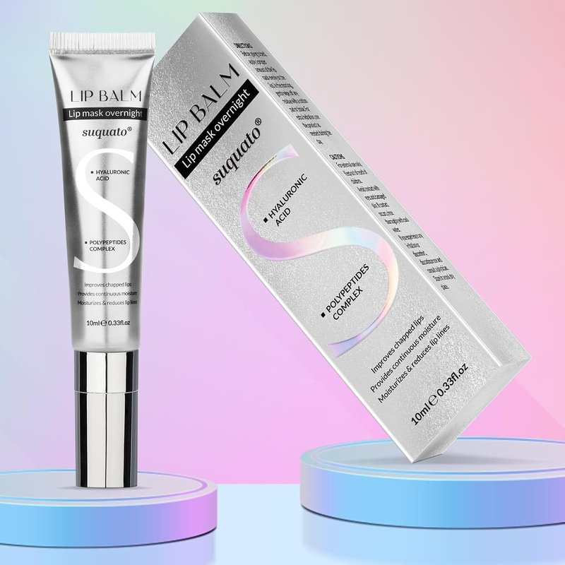 Peptide Lip Treatment Butter Balm - Mini Plumping Gloss Set with Hyaluronic Acid | Overnight Hydrating Balm for Glowy Skin