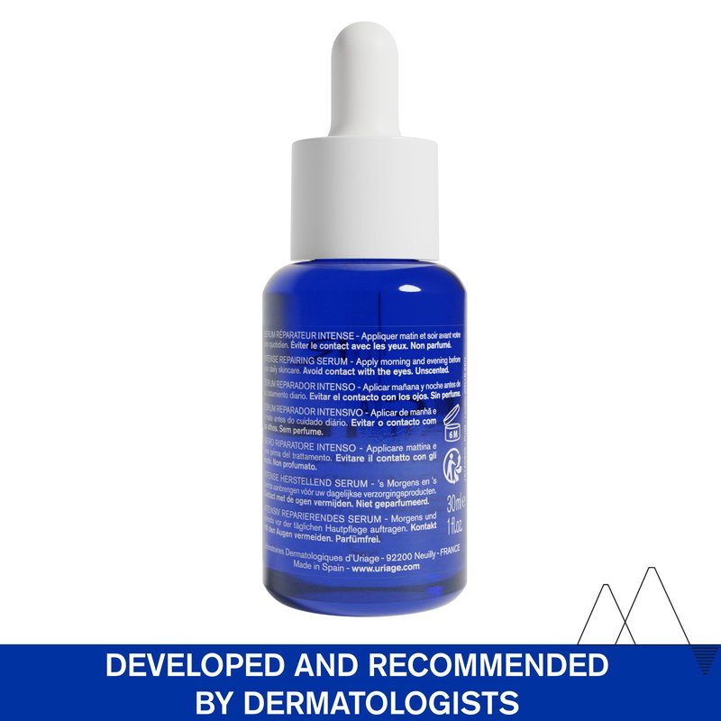 Uriage Cica-Daily Intense Repairing Serum, Made With Prebiotic, Hyaluronic Acid & Centella Asiatica, Boosts Skin Repair, Paraben & Fragrance-Free, Non-Comedogenic