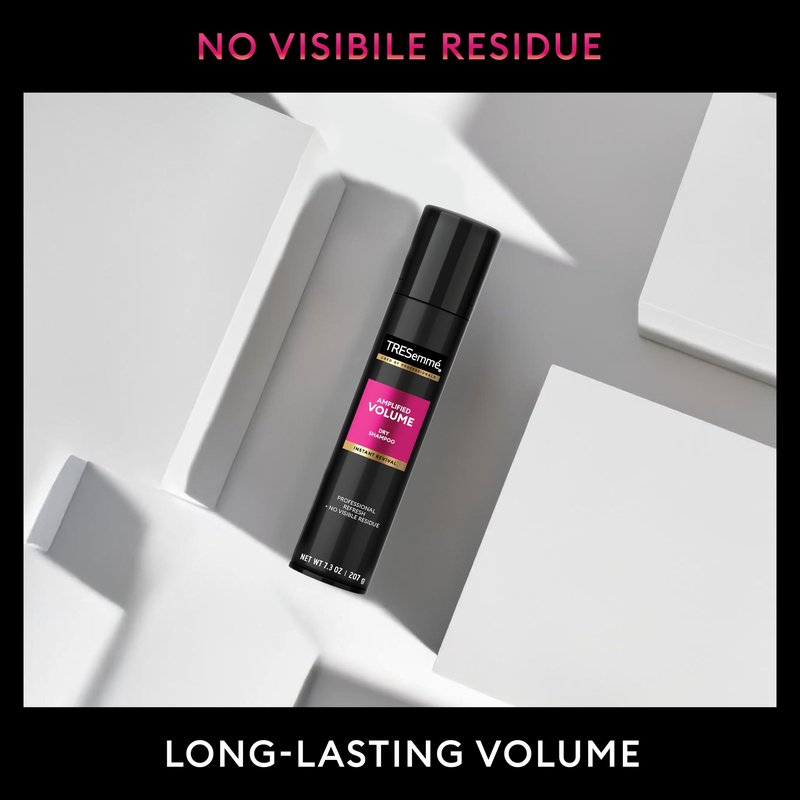 TRESemmé Dry Shampoo Spray, Volume Clean 2-Pack – Refreshes & Absorbs, Warm Petals, 7.3 Oz Ea