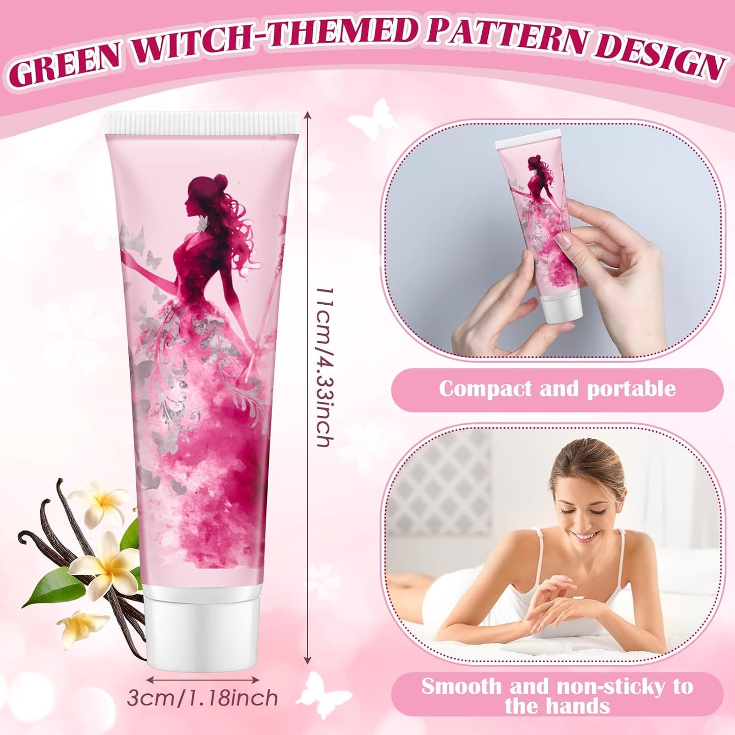 12 Pcs Witch Hand Creams - Pink & Green Halloween Lotions for Party Favors & Decorations