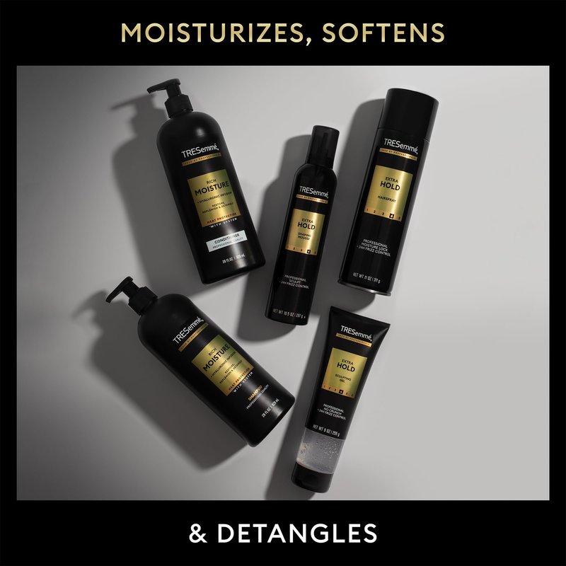 TRESemmé Shaping Mousse, Extra Hold 2-Pack – Moisturizing Hair Mousse for Sculpting, 24H Frizz Control + Keratin Mask