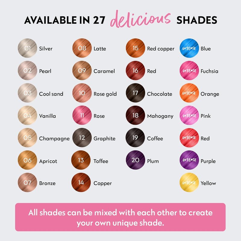 Intense Ruby Red Semi-Permanent Hair Dye - 100% Vegan Conditioning Treatment | 6.76 fl oz, 27 Shades Available