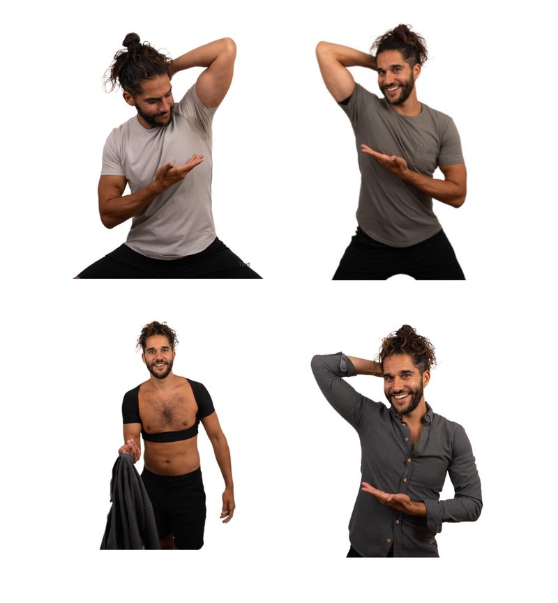 SweatlimitPro Men's Armpit Sweat Vest – High-End, Patented Underarm Protection to Prevent Armpit Sweat Leaks. (White, Large)