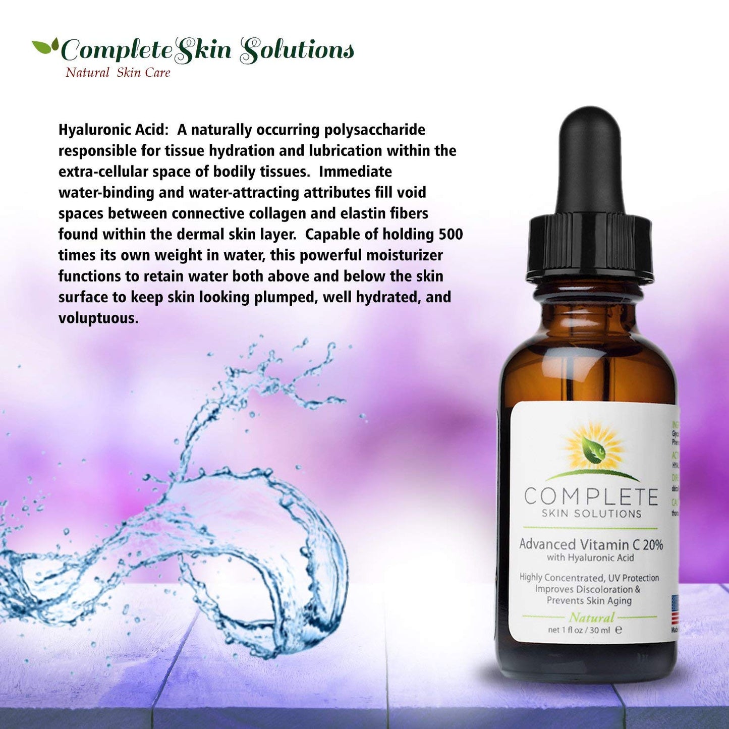 Vitamin C Serum 20% - Advanced Formula with Ferulic & Hyaluronic Acid | 1 oz
