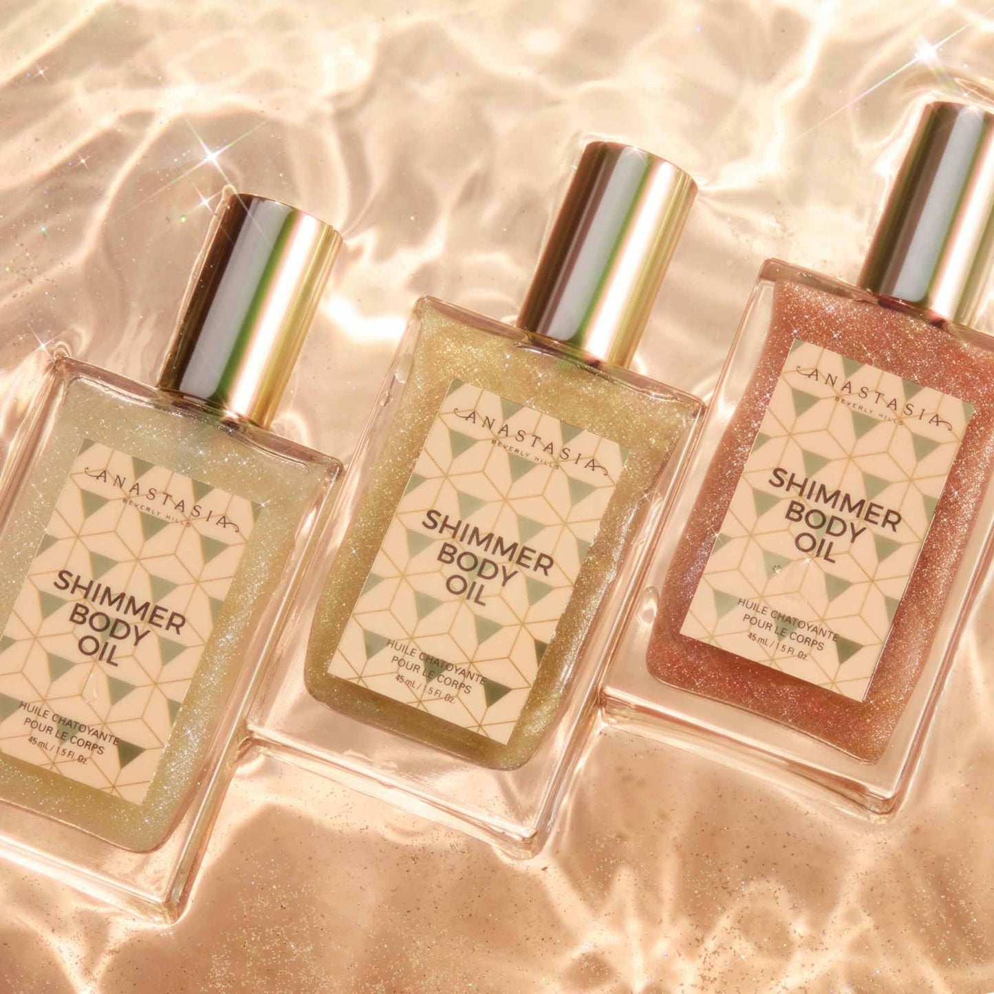 Anastasia Beverly Hills Shimmer Body Oil - Lightweight Body Glow Oil for a Sun-Kissed Luminous Sparkle and Silky-Smooth Skin