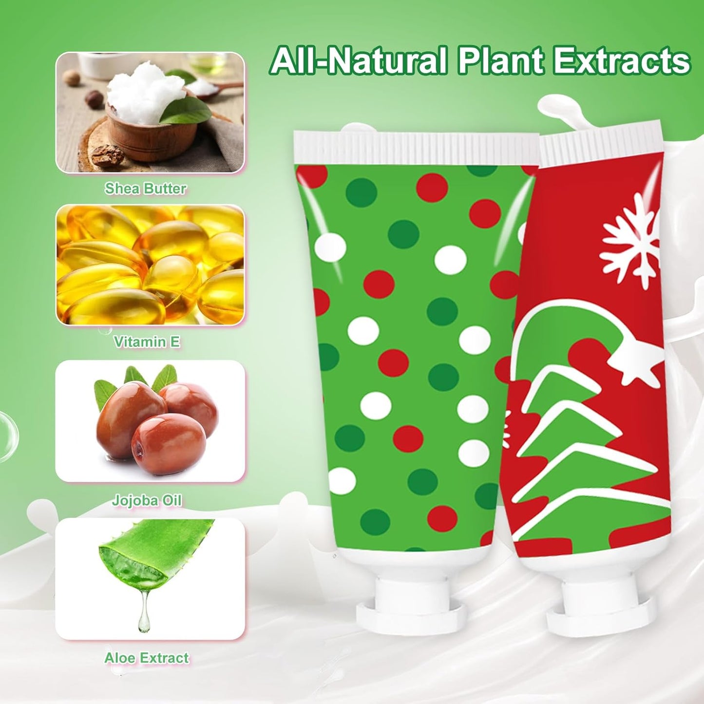 50 Pcs Christmas Hand Cream Set - Travel Size Winter Scented Lotion for Women & Girls - Unique Stocking Stuffers (Nutcracker)